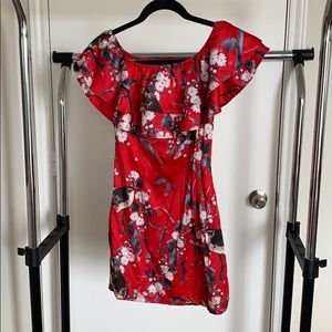 Misguided floral mini dress